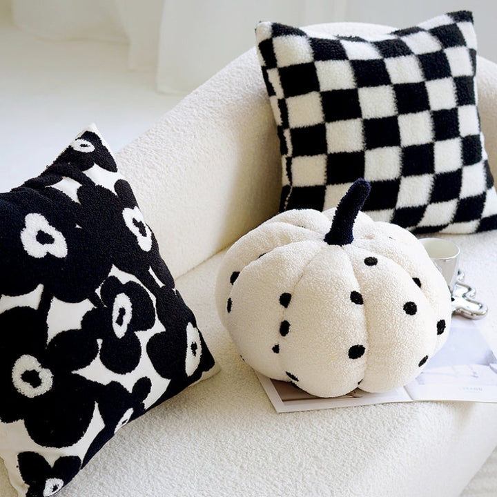 シンプル 白黒 クッションカバー kocol