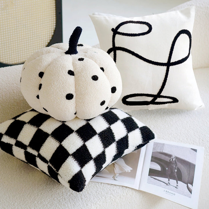 シンプル 白黒 クッションカバー kocol