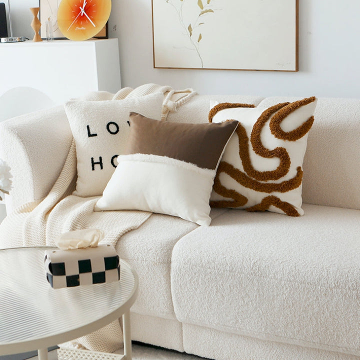 クリームブラウンクッションカバー kocol