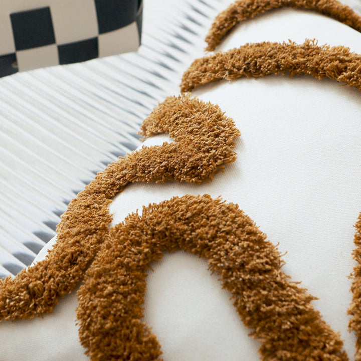 クリームブラウンクッションカバー kocol