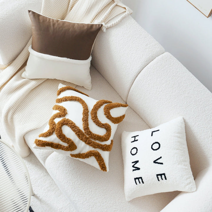 クリームブラウンクッションカバー kocol