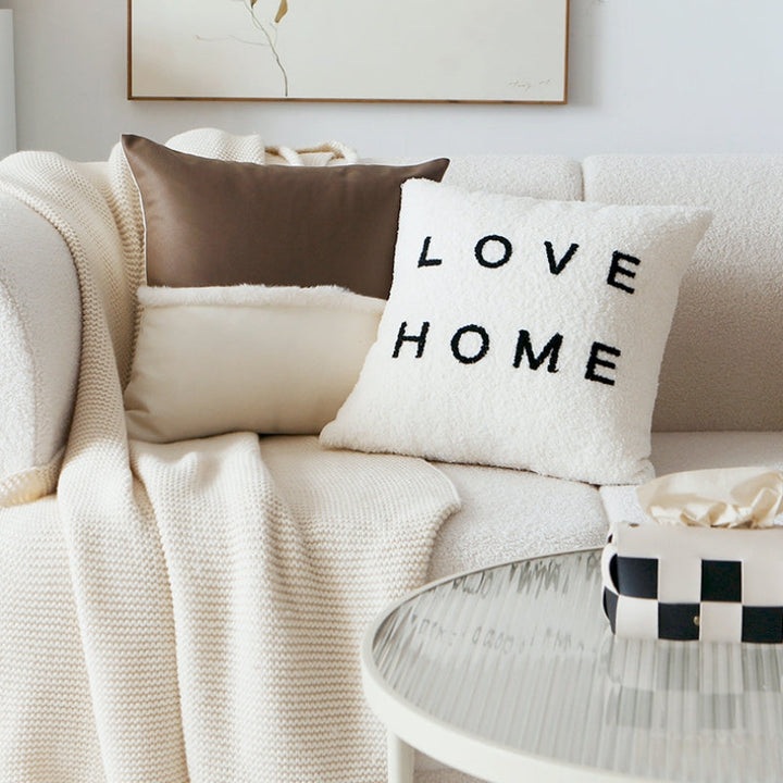 クリームブラウンクッションカバー kocol