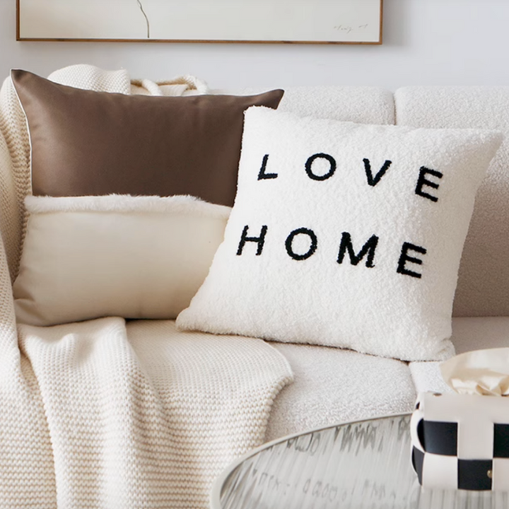 クリームブラウンクッションカバー kocol