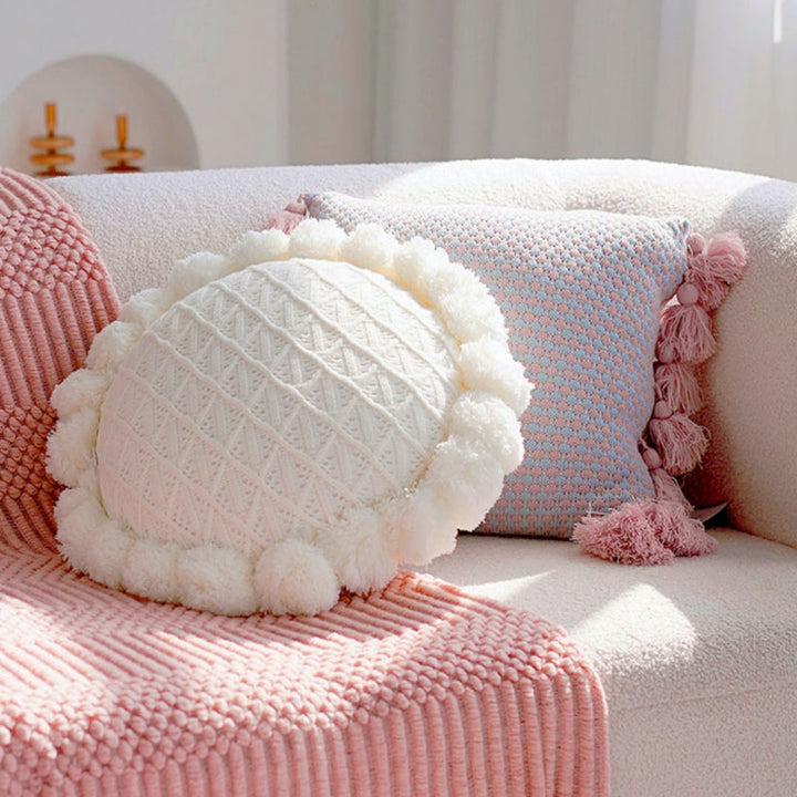 ニットタッセルクッション kocol