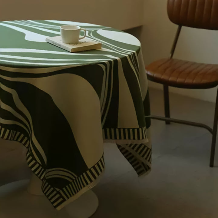 Big Print Green Blanket