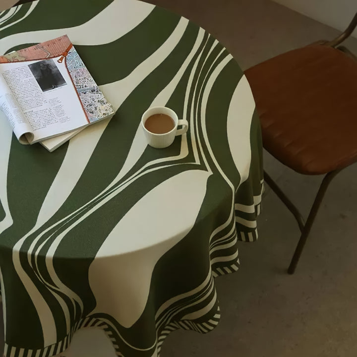 Big Print Green Blanket