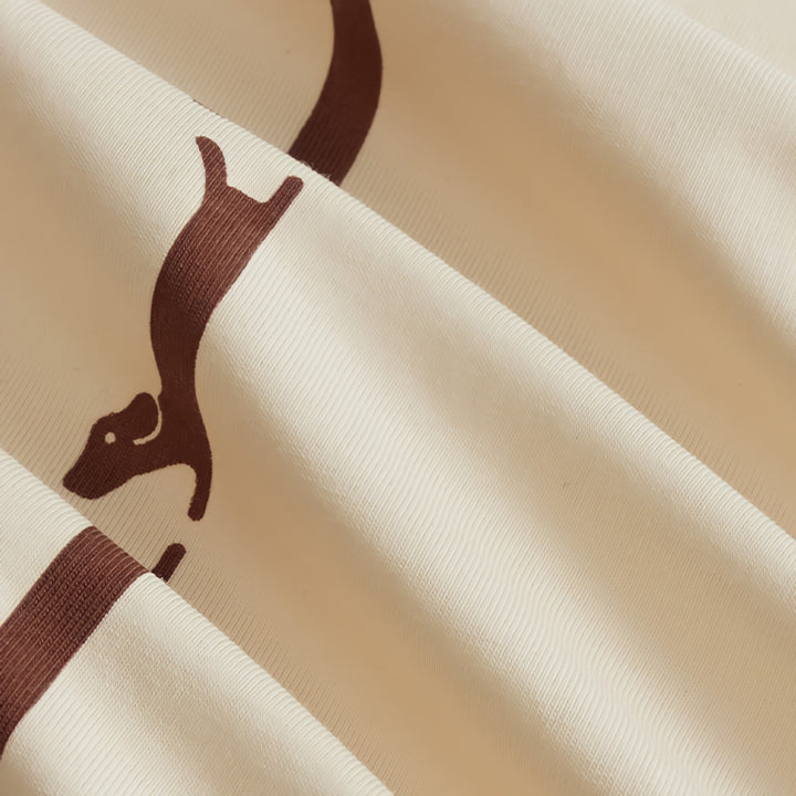 ダックスフンドストライプコットンパジャマ