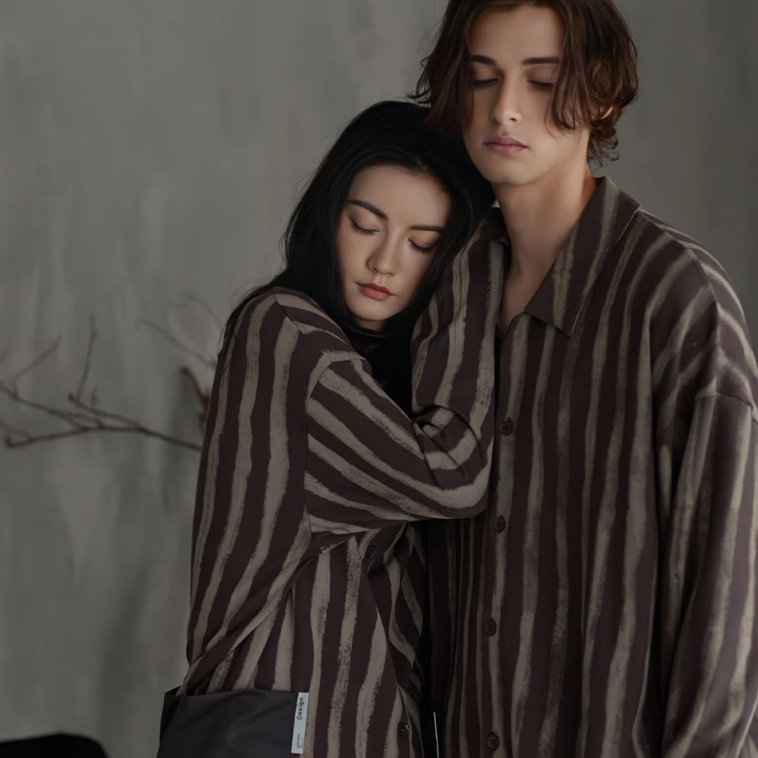 Soft Cotton Big Pocket Striped Pajamas