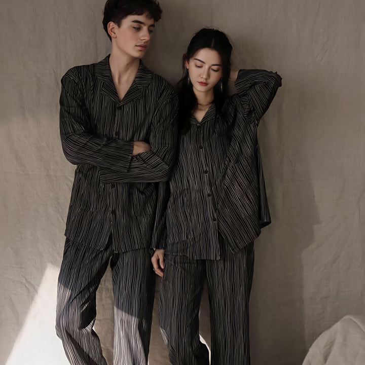 コットンシックストライプパジャマ