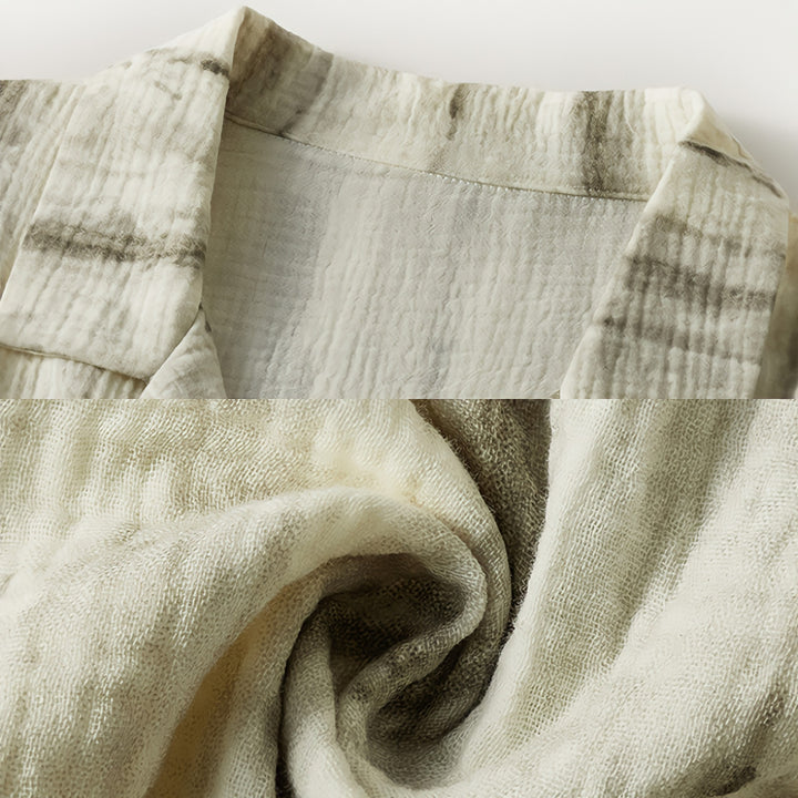 ニュアンスストライプコットンガーゼパジャマ