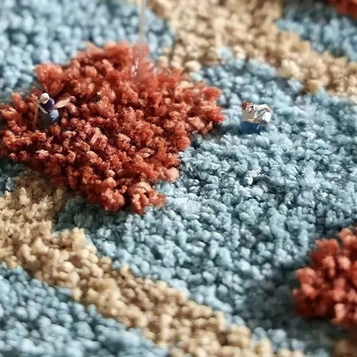 モザイクチェックバスマット