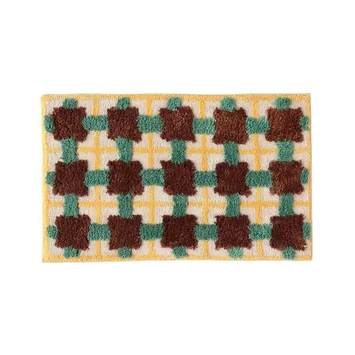 モザイクチェックバスマット