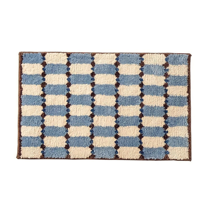 モザイクチェックバスマット