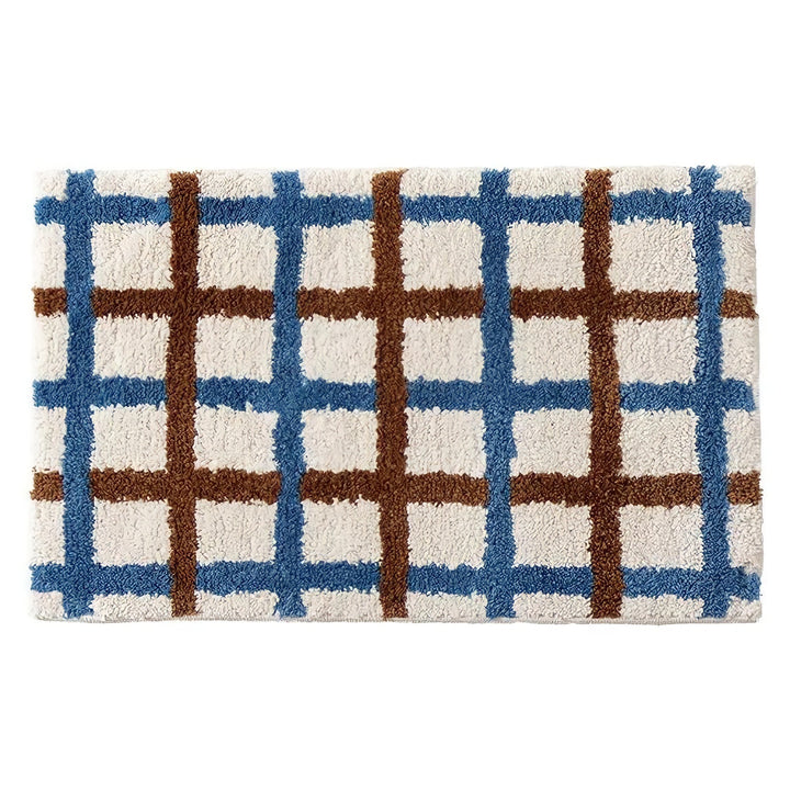 モザイクチェックバスマット