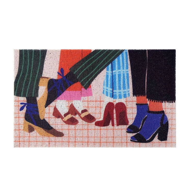 レトロファッションフットドアマット