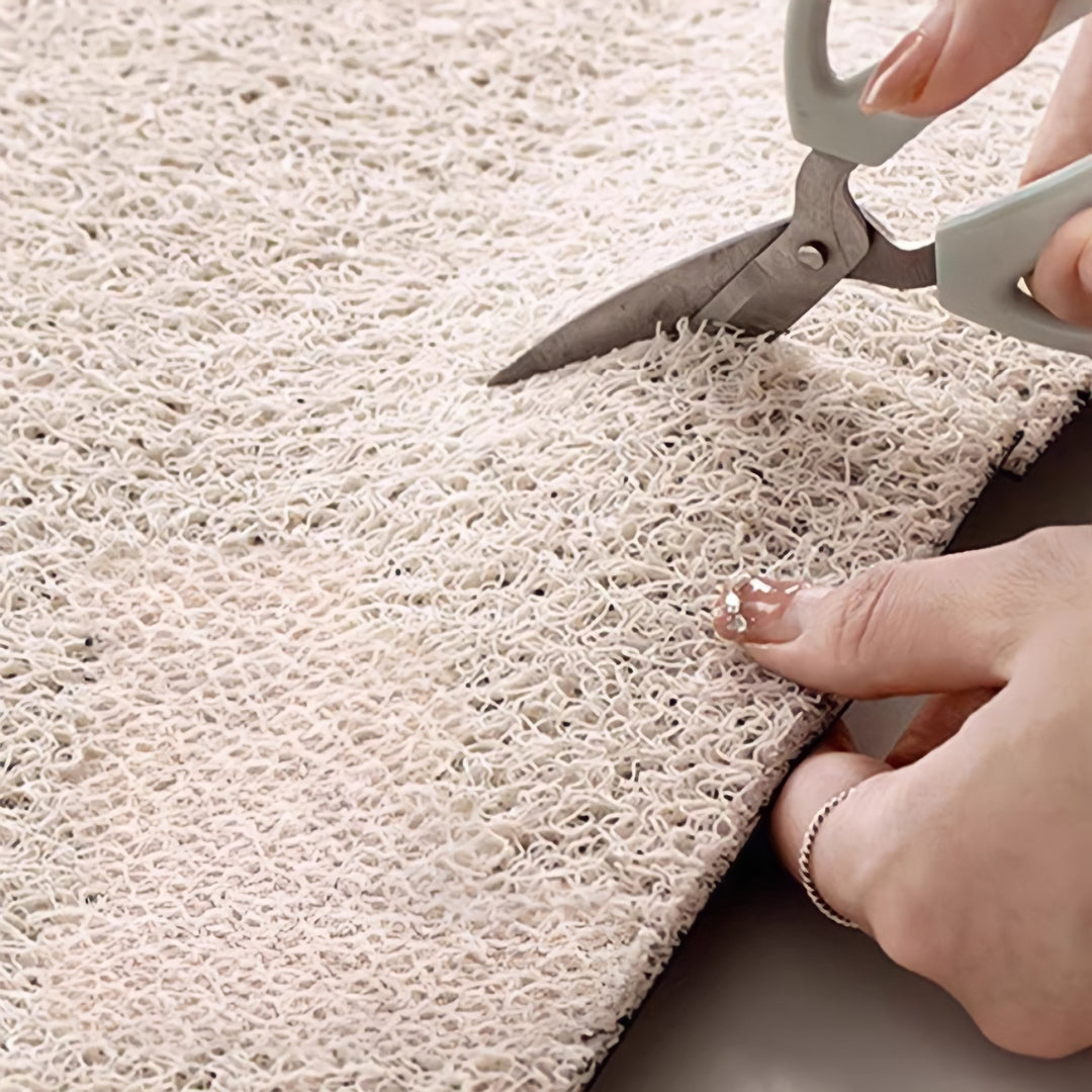 ポエムデザインカラーブロックドアマット オレンジ