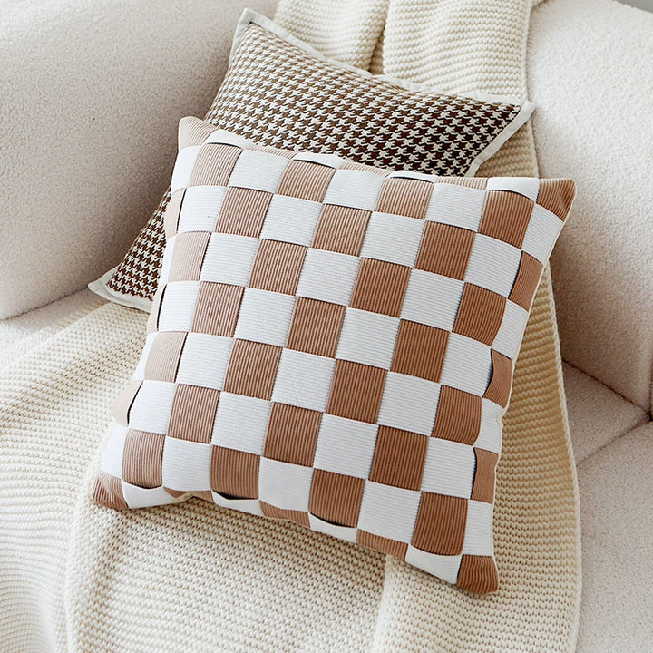 クリームブラウンクッションカバー kocol