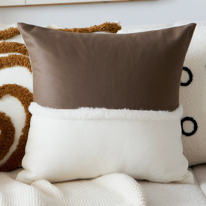 クリームブラウンクッションカバー kocol