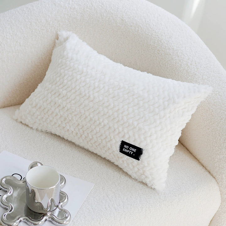 アートブラウンカラーブロッククッション kocol