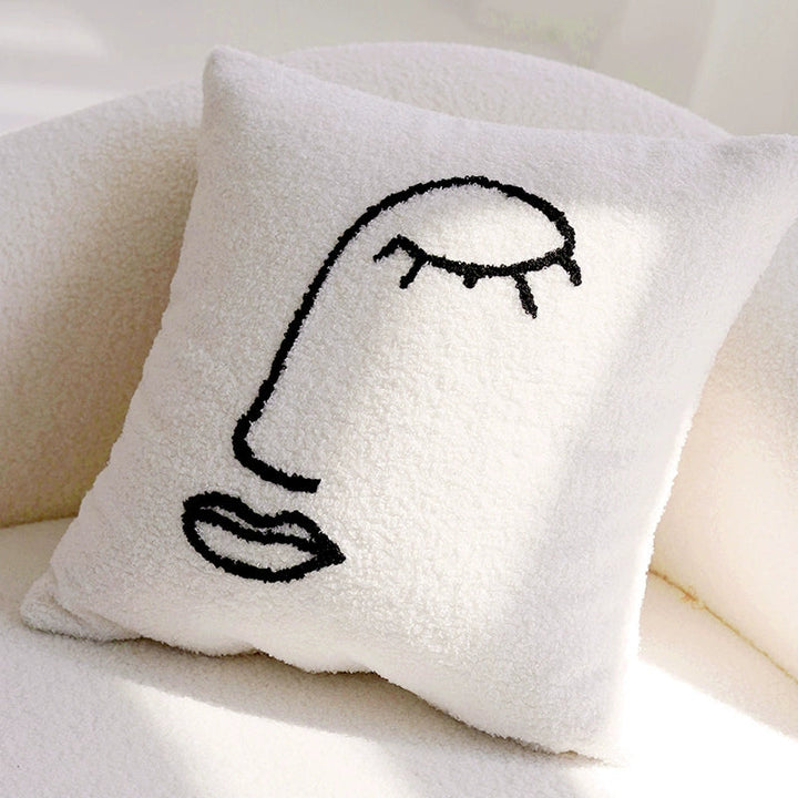 シンプル 白黒 クッションカバー kocol