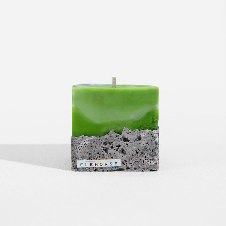 バイカラーブロックキャンドル