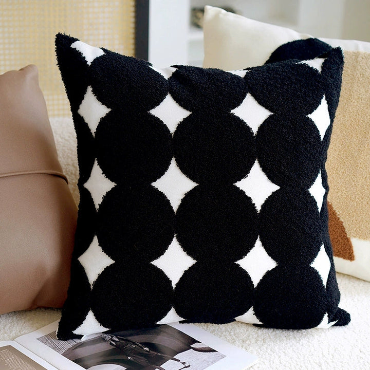 ブラウンクリームアート クッションカバー kocol