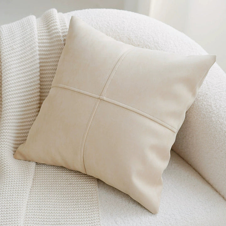 アートブラウンカラーブロッククッション kocol