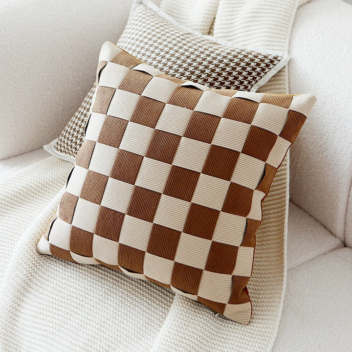 クリームブラウンクッションカバー kocol