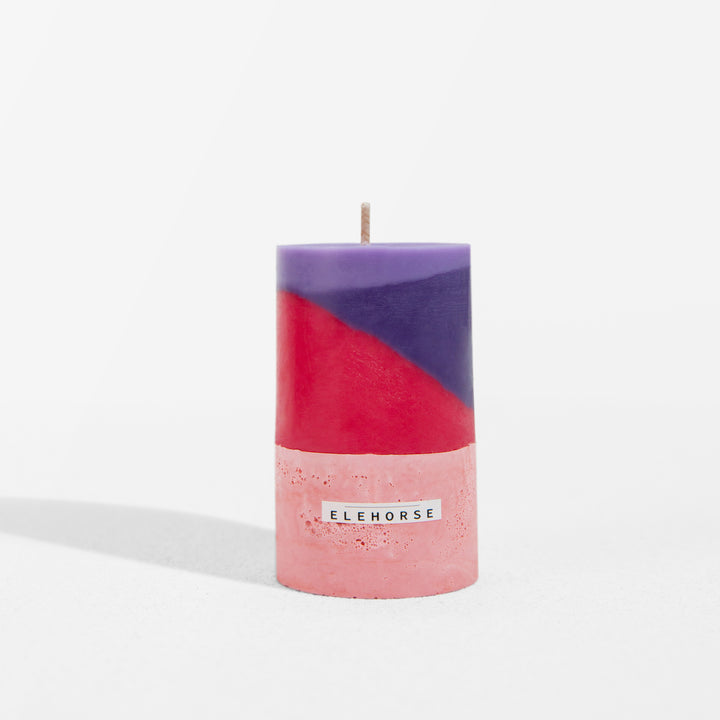 バイカラーブロックキャンドル