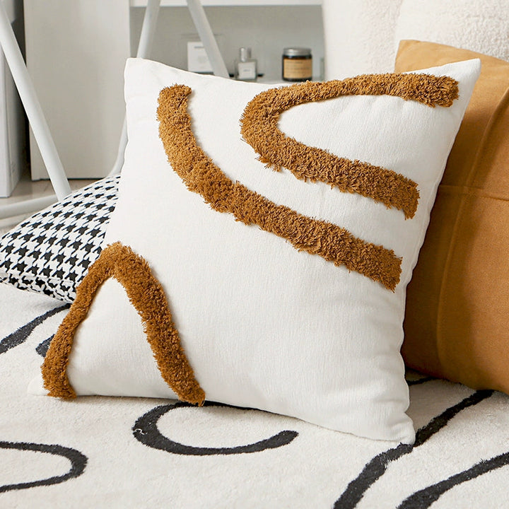 クリームブラウンクッションカバー kocol