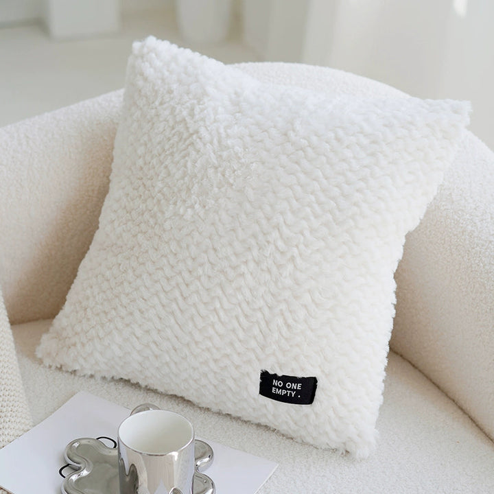 アートブラウンカラーブロッククッション kocol