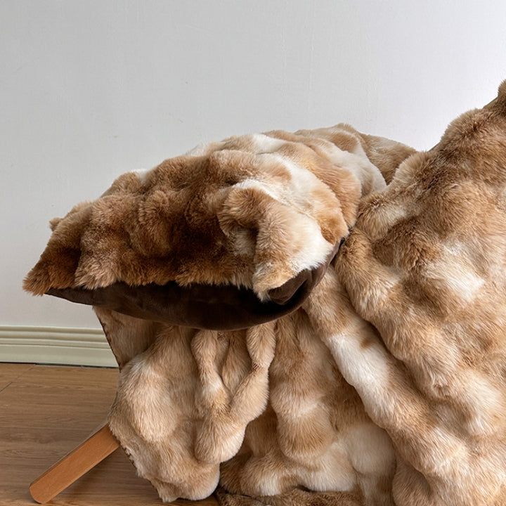 Fluffy imitation fur blanket