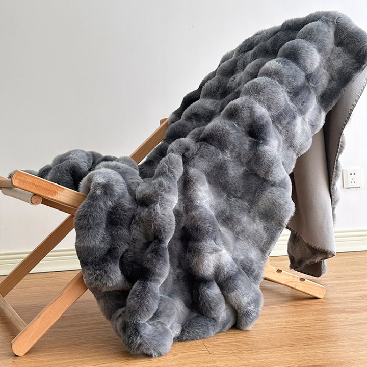 Fluffy imitation fur blanket