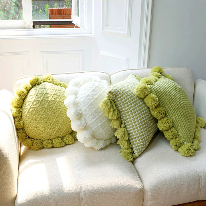 ニットタッセルクッション kocol