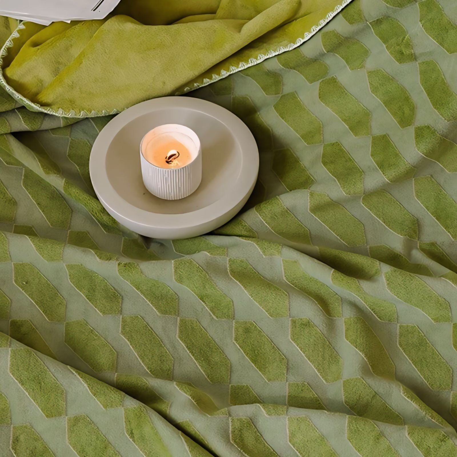 立体柄カラフルフリースブランケット 