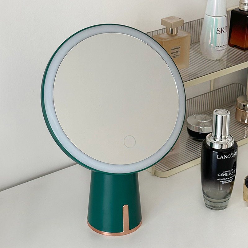 LED 化粧鏡ライト付きテーブルミラー / Table mirror with LED mirror light - kocol