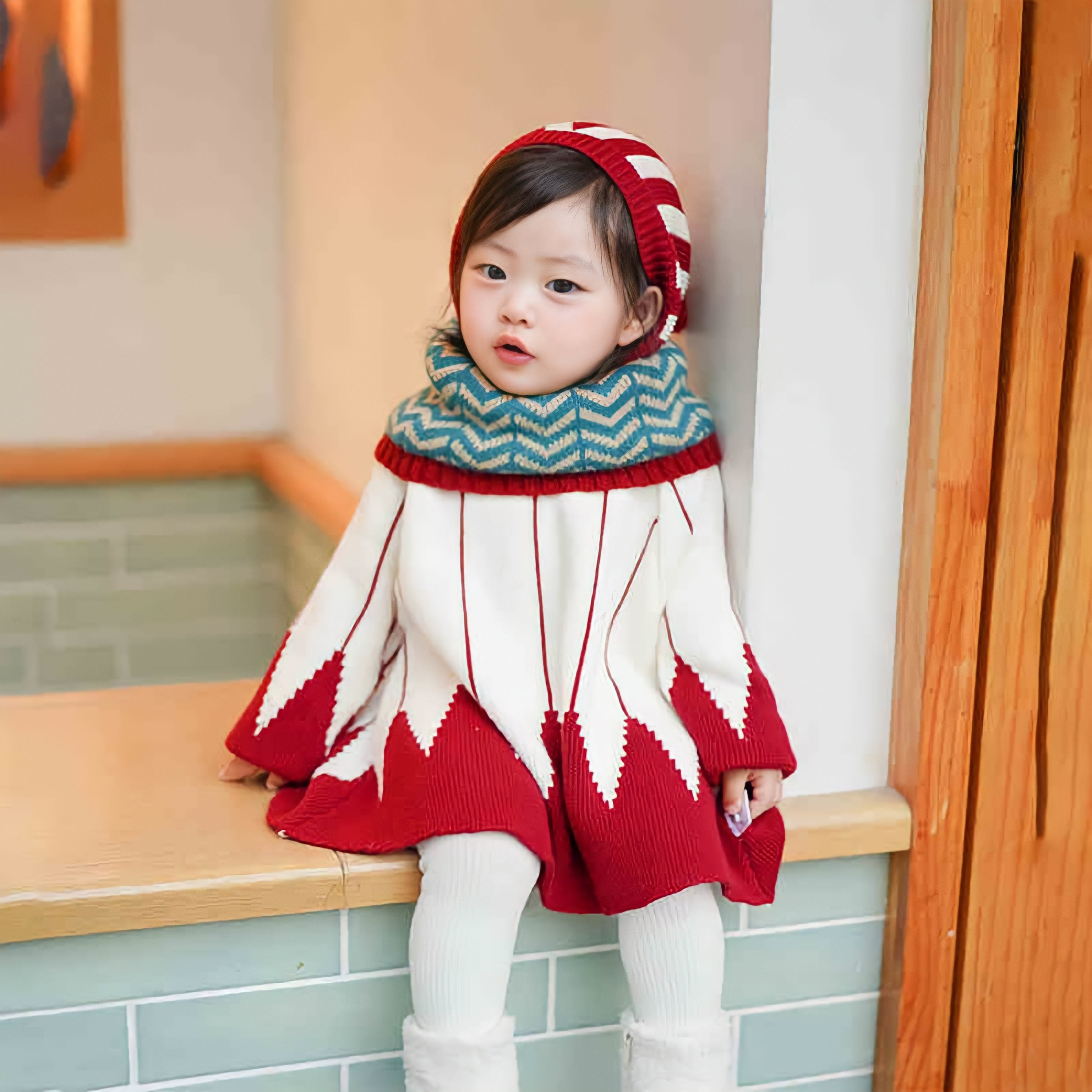 フード付きキッズクリスマスコスチューム