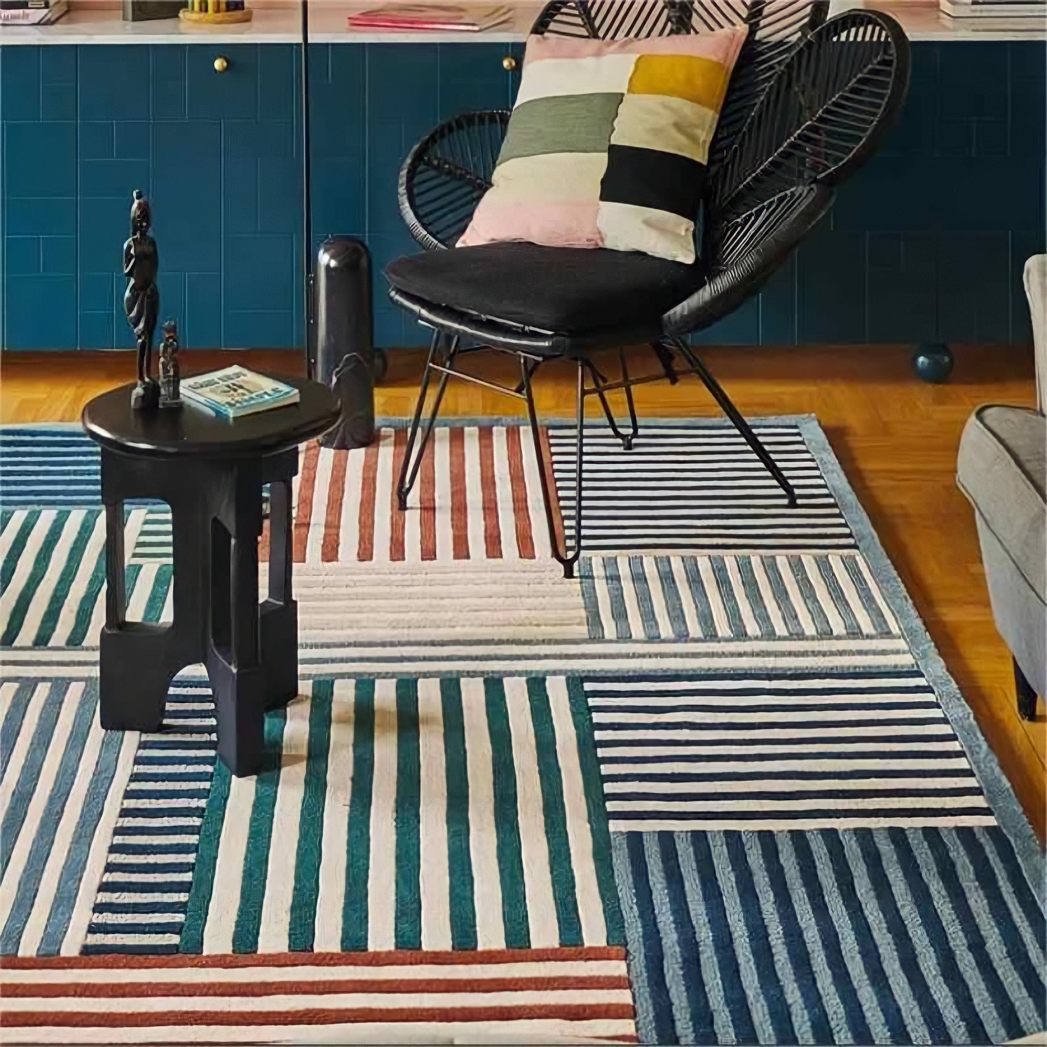 リズムストライプラグカーペット