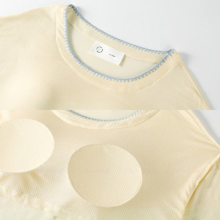 Pajamas with Built-in Bra and Stitch Design