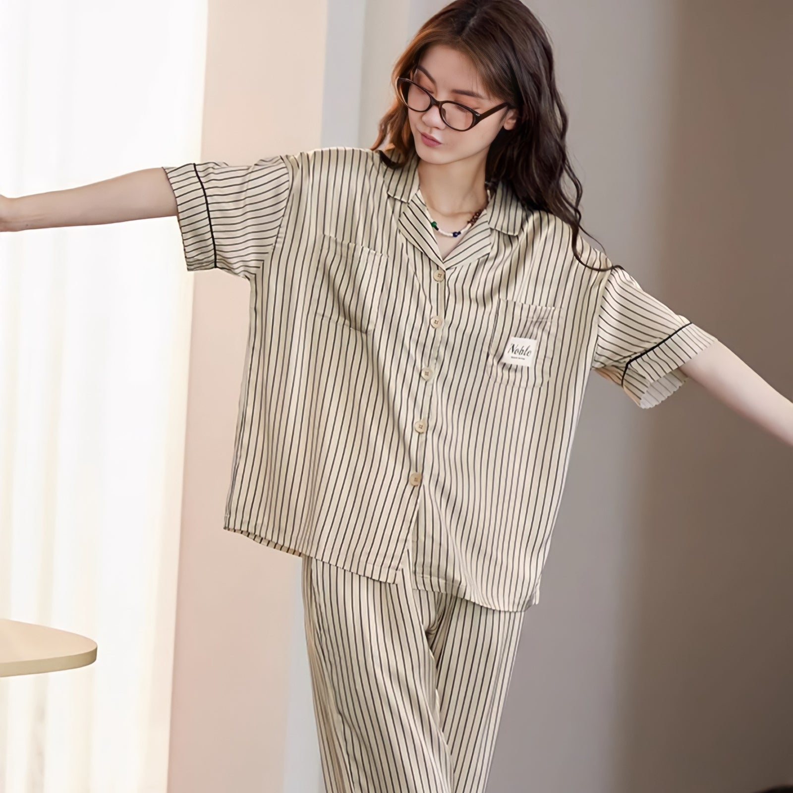 Cool Touch Striped Pajamas