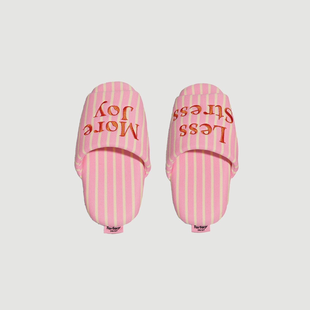 Macaron Color Stripe Slippers