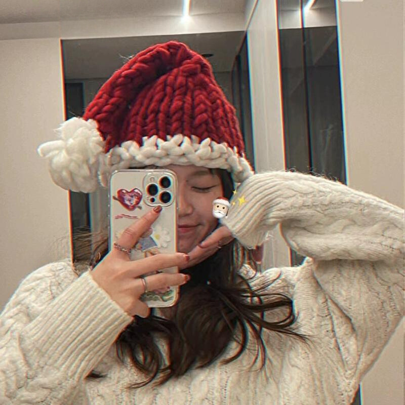 ニットウールサンタ帽子 kocol