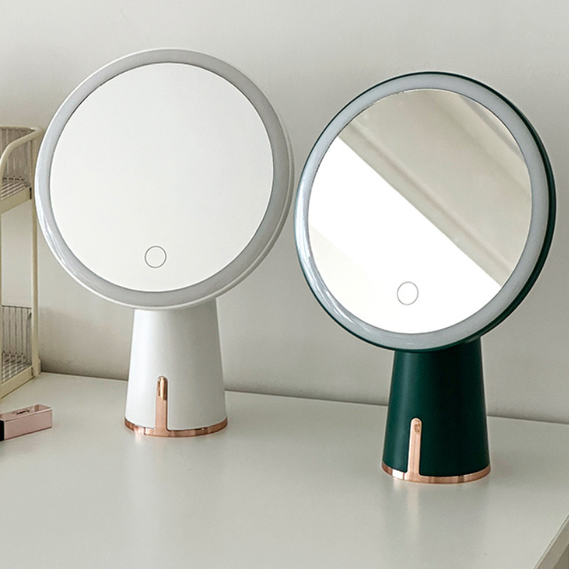 LED 化粧鏡ライト付きテーブルミラー / Table mirror with LED mirror light - kocol