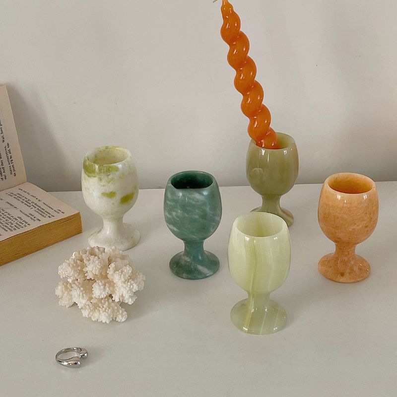 Natural jade marble cup