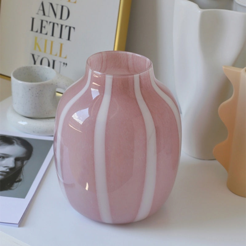 Hand-blown glass vase