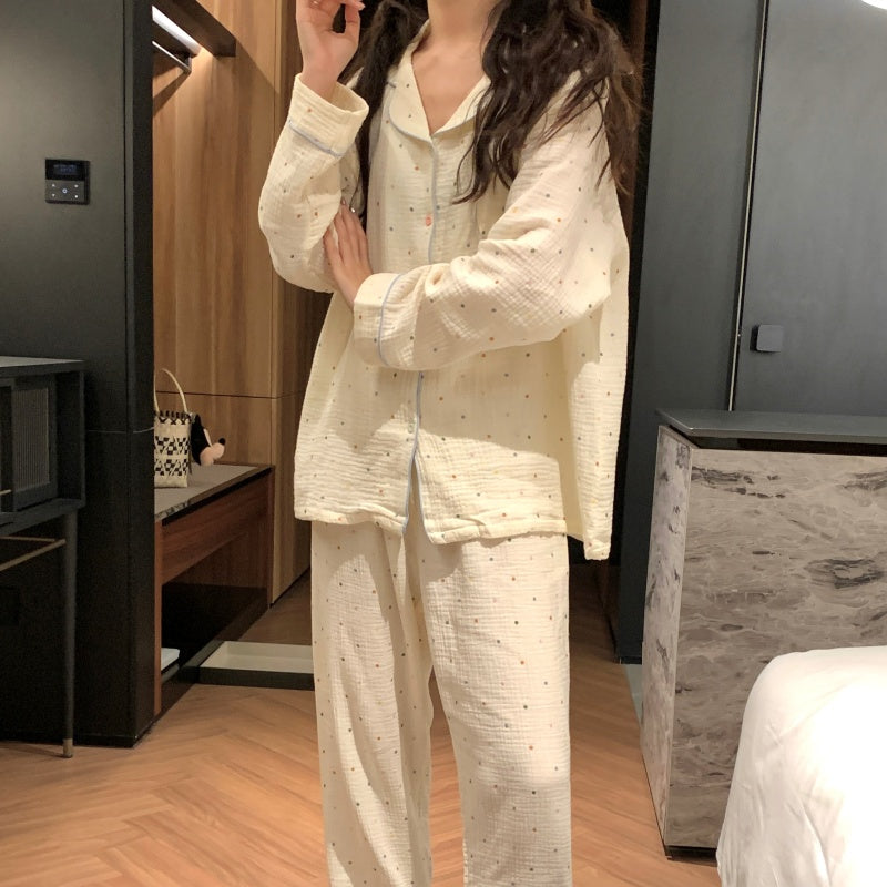 ドットガーゼ長袖パジャマ kocol