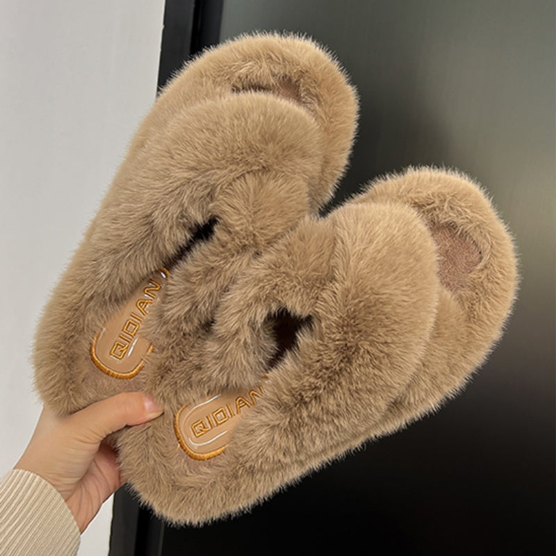 シンプル ファー スリッパ ルームシューズ kocol