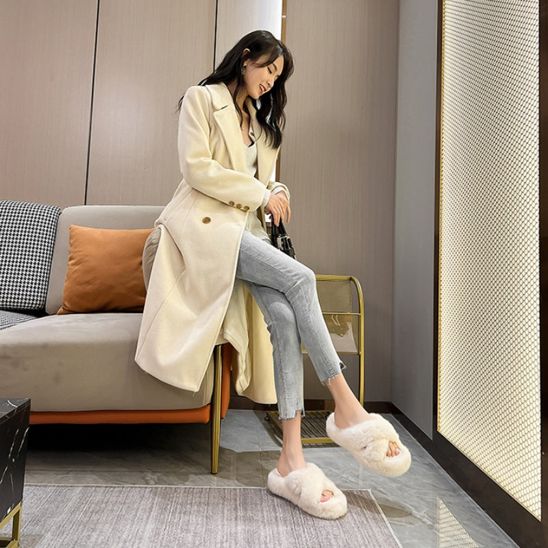 シンプル ファー スリッパ ルームシューズ kocol