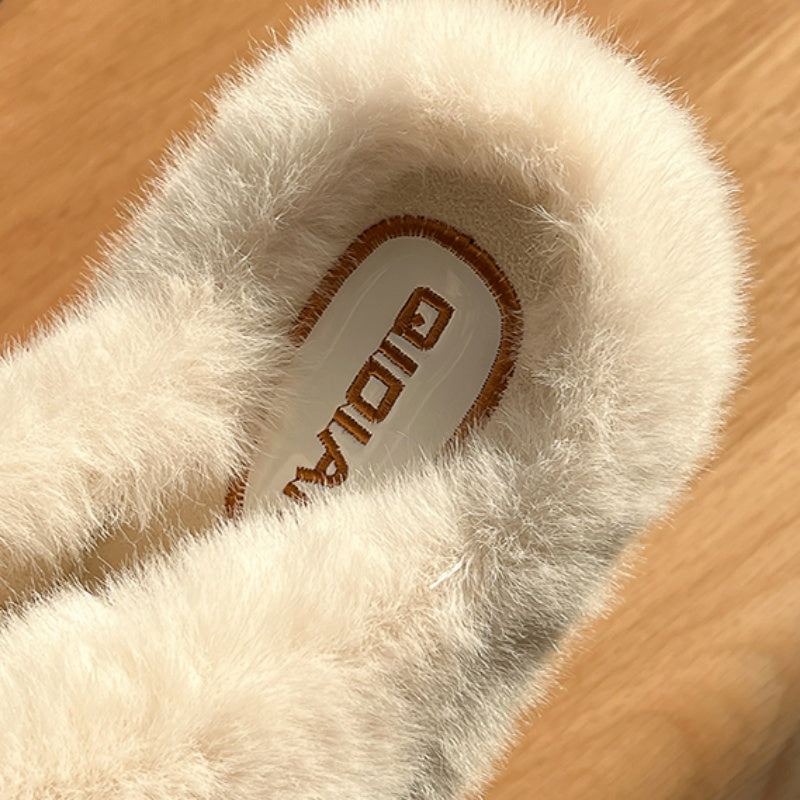 シンプル ファー スリッパ ルームシューズ kocol