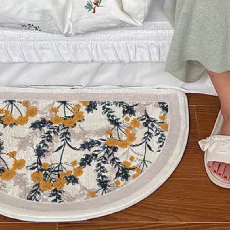 花柄吸水性バスルームラグマット kocol